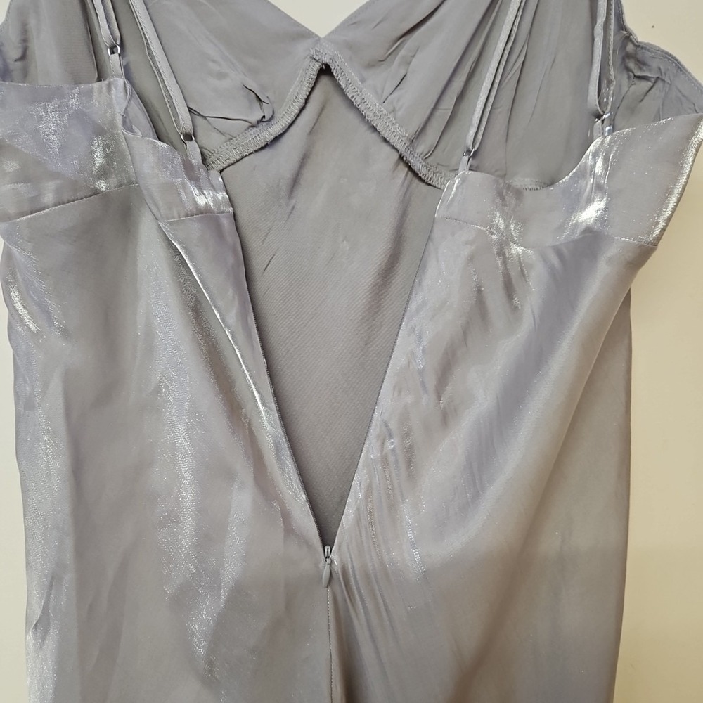 Wild‎ Fable Shimmery Gray Maxi Slip Dress Size XL NWOT Fairy Formal Prom Event - Picture 4 of 9
